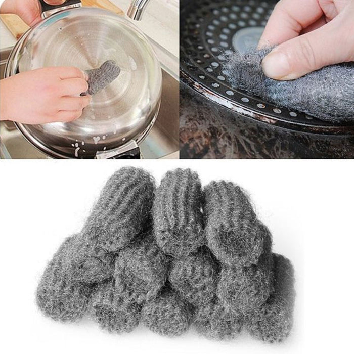 Steel Wool 12 Pads Super Fine Final Finish Polish Kitchen Grill Wire Pan Cleaner