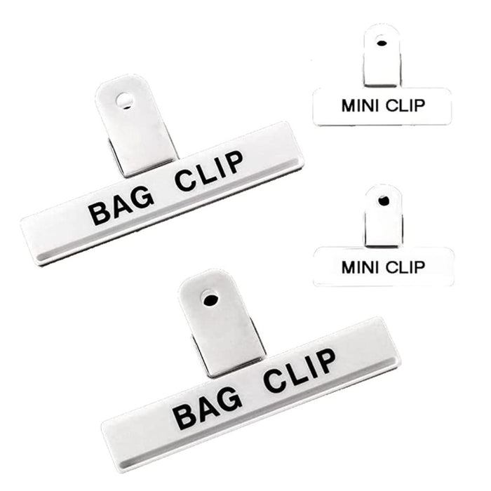 4 Pc Food Chip Bag Clips Assorted Size Multi Purpose Mini Clip Craft Clothespin