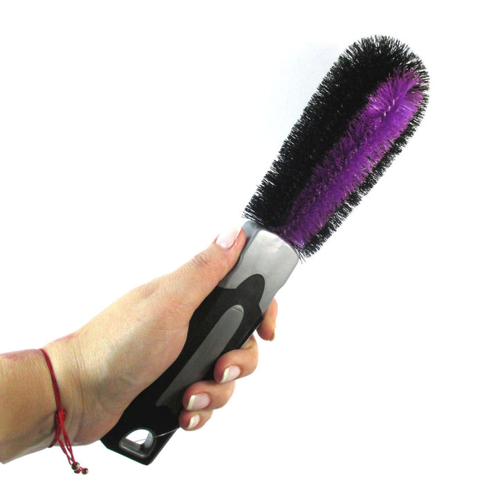1 Car Wash Wheel Tire Brush Soft Bristles Easy Grip Cleaner for Rims Cars Trucks