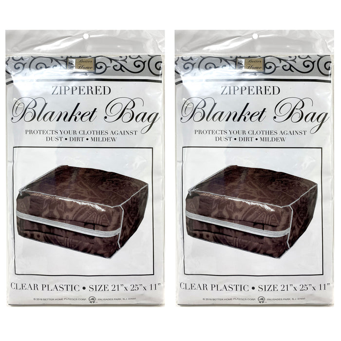 2 Large Blanket Bag Comforter Quilt Garment Clothes Storage 25" Protective Cover