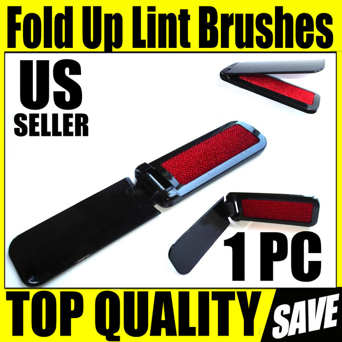 Folding Mini Lint Brush Fabric Clothes Pet Hair Remover Small Travel Compact !!