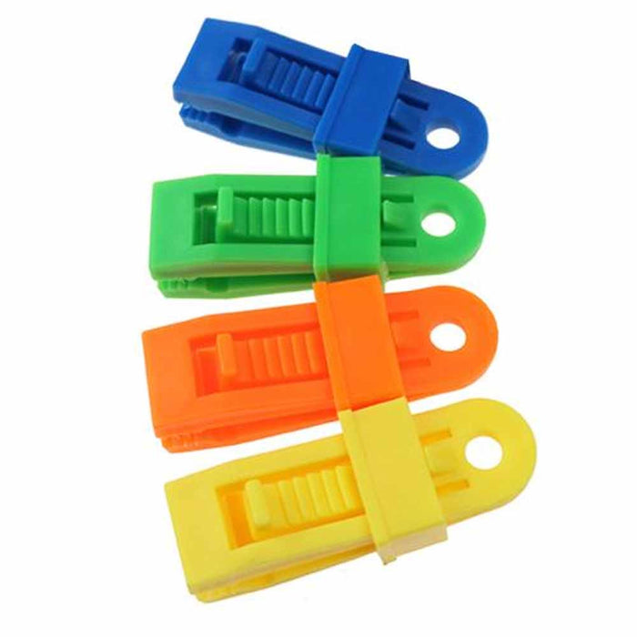 24 Heavy Duty Plastic Clamp Set Clips Hold Down Tarp Tent Awning Emergency Snap