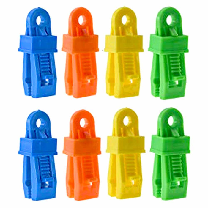 24 Heavy Duty Plastic Clamp Set Clips Hold Down Tarp Tent Awning Emergency Snap
