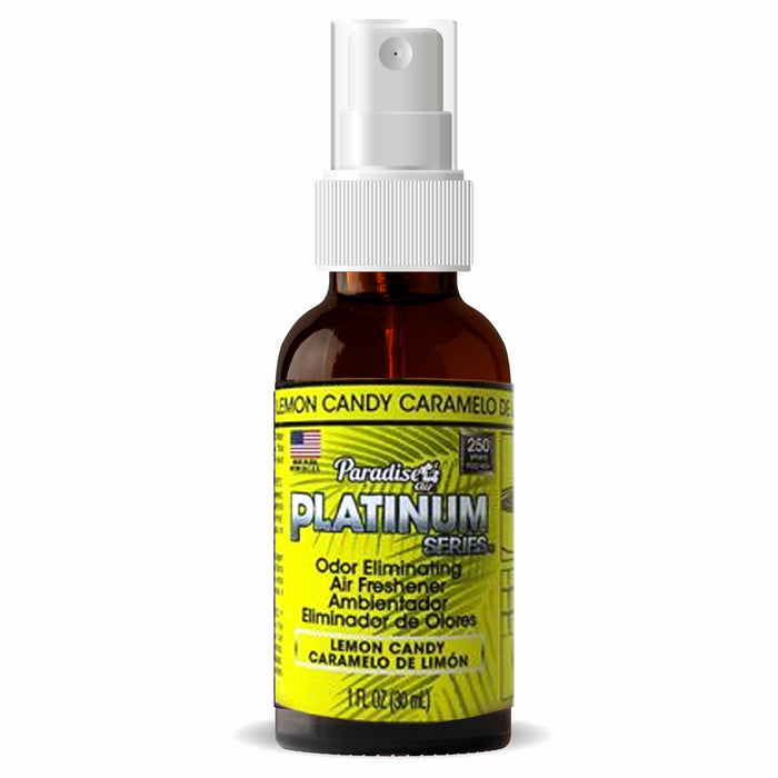 1 Pc Paradise Platinum Air Freshener Spray Odor Eliminate Fragrance Lemon Candy