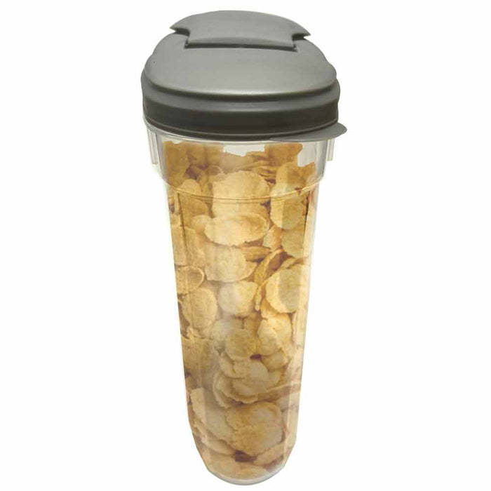 6 Plastic Cereal Dispensers 42oz BPA Free Food Storage Containers Airtight Bins