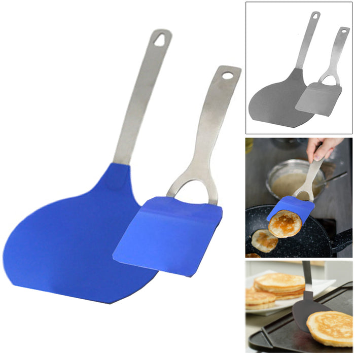 2 X Flexible Turner Heat Resistant Kitchen Serve Tools Non-Stick Utensil Spatula