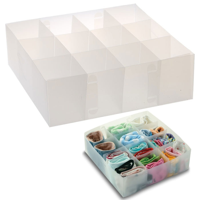 1 Foldable Drawer Organizer Underwear Storage Box 12 Compartment Underpants Bra