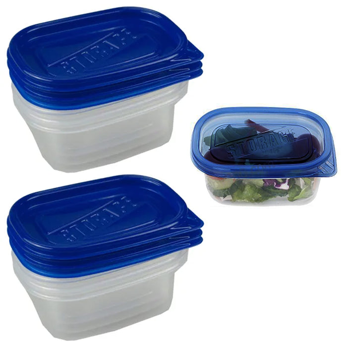 6 Large Reusable Food Storage Container Prep Freezer Microwave BPA Free  1200ml
