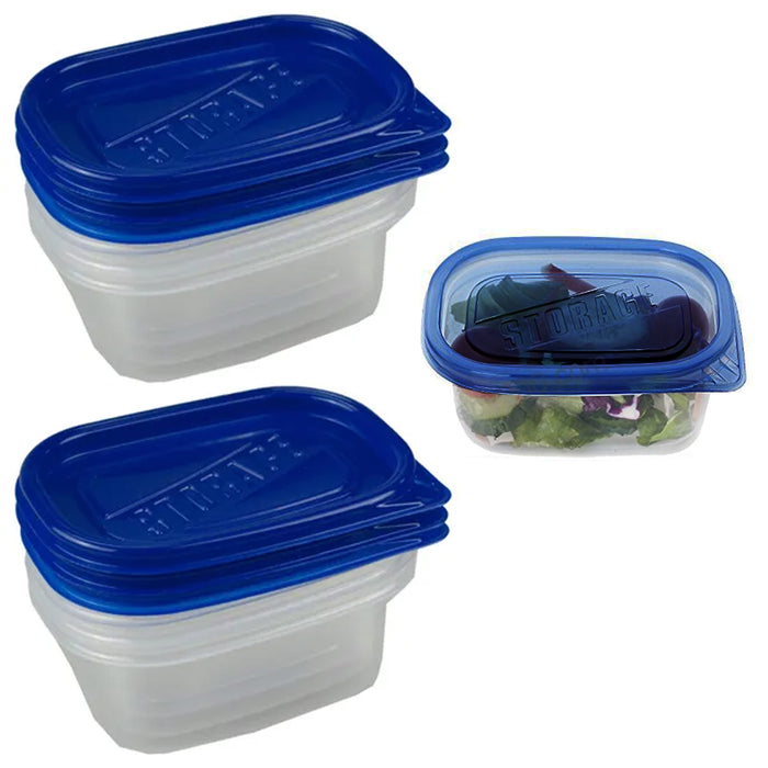 6 Pc Small Food Storage Container Meal Prep Freezer Microwave Reusable 9.5oz