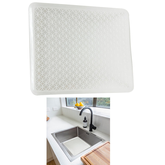 11.25"x13" Kitchen Sink Dry Mat Plastic Protector Mesh Fast Drain Pad Dish Glass