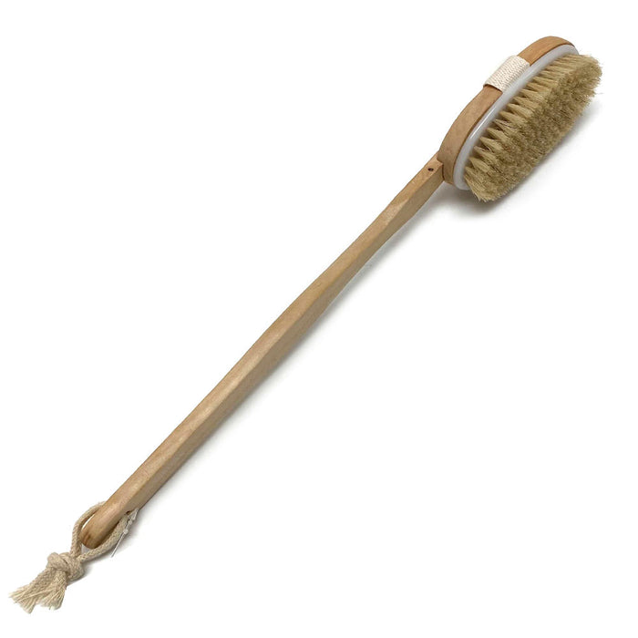 Premium Natural Bristle Wooden Bath Shower Body Back Dry Skin Brush Spa Scrubber