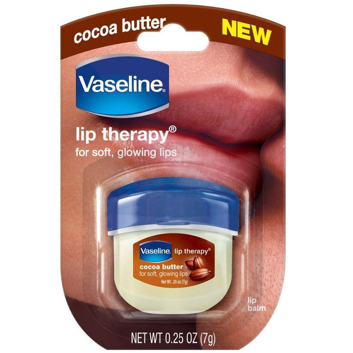 3 Vaseline Therapy Lip Balm Glowing 0.25 Oz Assorted Flavors Petroleum Mini Jars