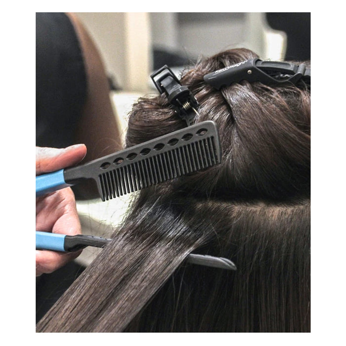 2 Pc Hair Straightening Tension Comb Clamp Styling Salon Straightener Detangler