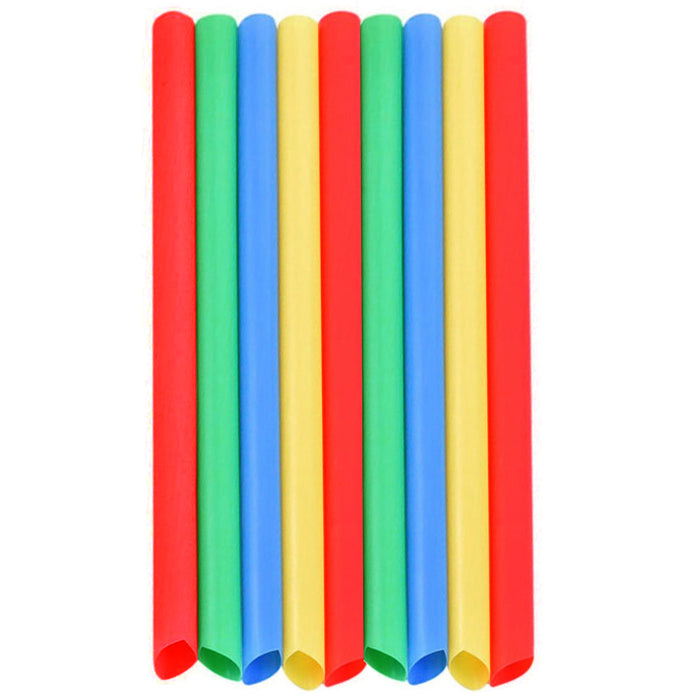 50 Jumbo Straws Extra Wide Fat Boba Bubble Tea Drinking Milkshake Colors Party