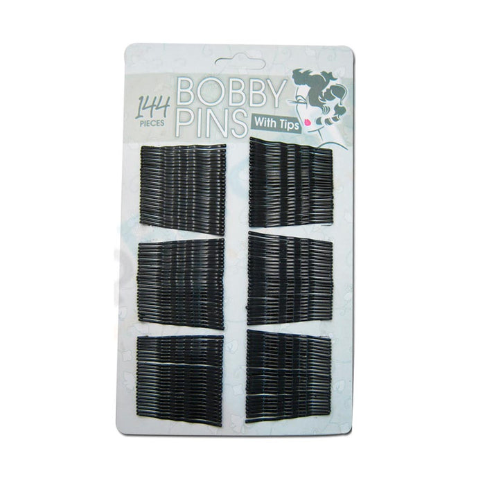 144 Pcs Fashion Hair Styling Bobby Pins Ladies Girls Clips Grips Salon Black New