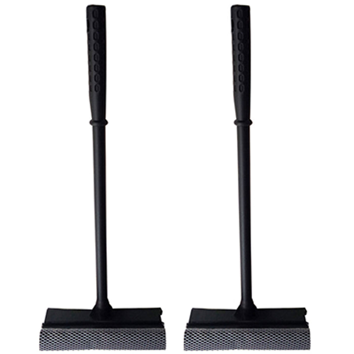 2 Windshield Car Window Squeegee Long Handle Scrubber Cleaner Wiper Blade 20.5"