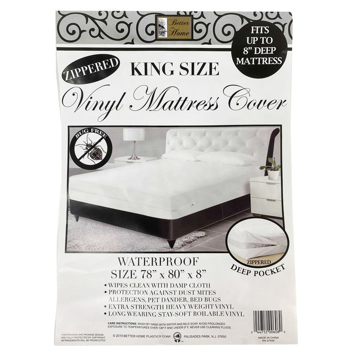 12 Pack Zippered Mattress Encasement Waterproof & Bed Bug Proof King Size 8" Fit