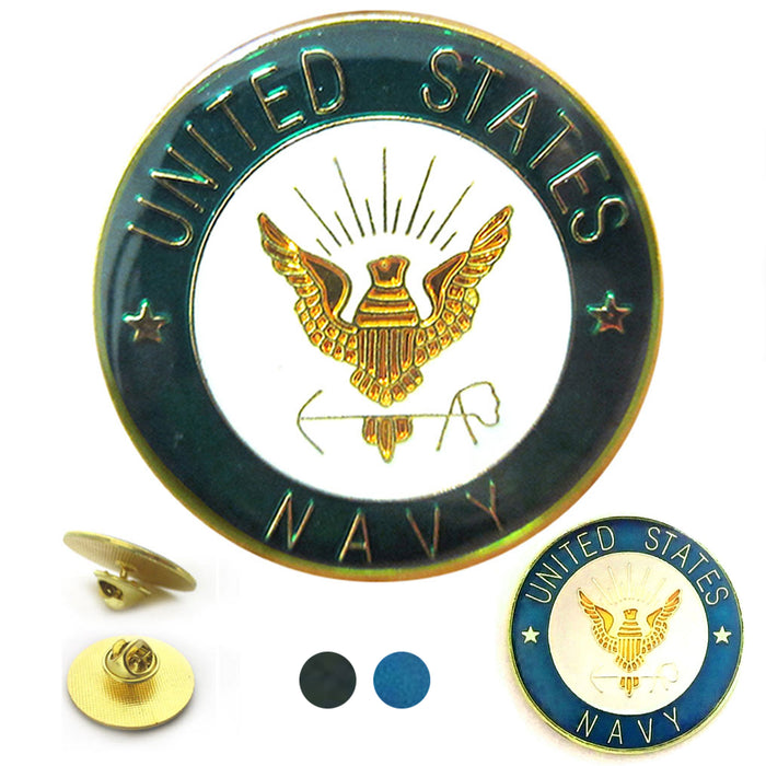 US Navy Lapel Pin Enamel Logo Metal Military Tie tack Hat Jacket Veteran Uniform