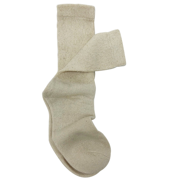 12 Pairs Women and Men Diabetic Circulatory Socks Non-Binding Support Tan 9-11