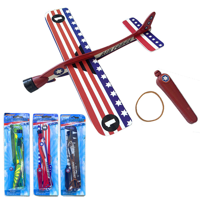 2 Pc Jet Fighter Catapult Sling Shot Finger Slingshot Copter Fun Flying Toy Gift