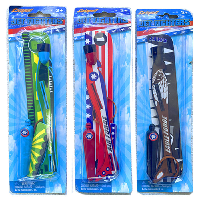 2 Pc Jet Fighter Catapult Sling Shot Finger Slingshot Copter Fun Flying Toy Gift
