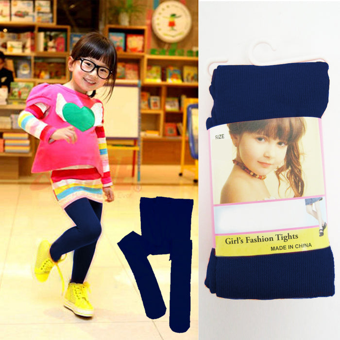 6pk Ballet Tights Footed Stockings Girls Dance Toddler Uniform Navy Medium 4-6