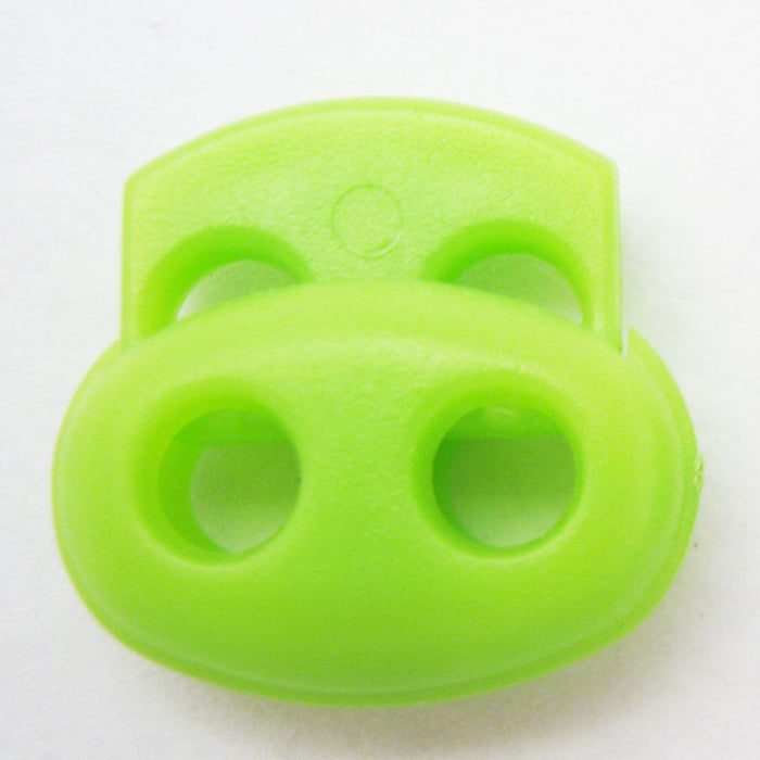 2 Shoe Lace Buckle Stopper Shoelace Rope Clamp Cord Lock Run Sports Clips Green