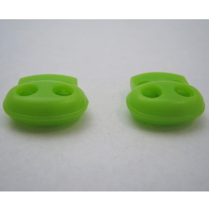 2 Shoe Lace Buckle Stopper Shoelace Rope Clamp Cord Lock Run Sports Clips Green