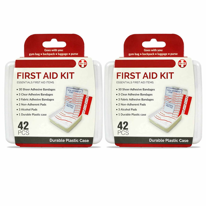 84 Pc First Aid Kit Travel Emergency Medical Case Bandages Pads Wound Care Home