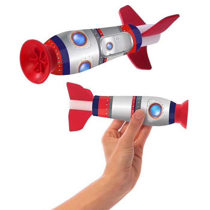 6 Pc Blast Off Foam Rocket Launcher Dart Suction Cup Toy Party Favor Gift Loot