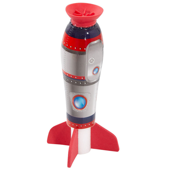 4 Pc Foam Rocket Launcher Suction Cup Catapult Fun Bath Tub Toy Party Favor Gift