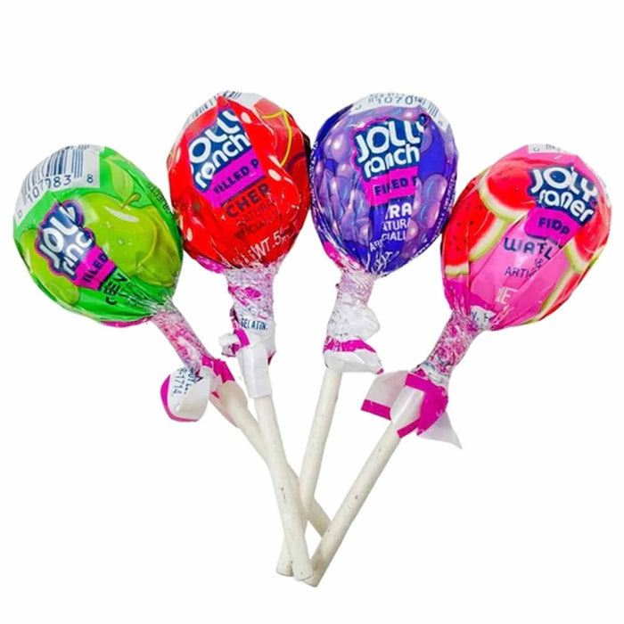 10 Pack Jolly Rancher Filled Pops Assorted Fruit Flavored Candy Lollipops Sucker