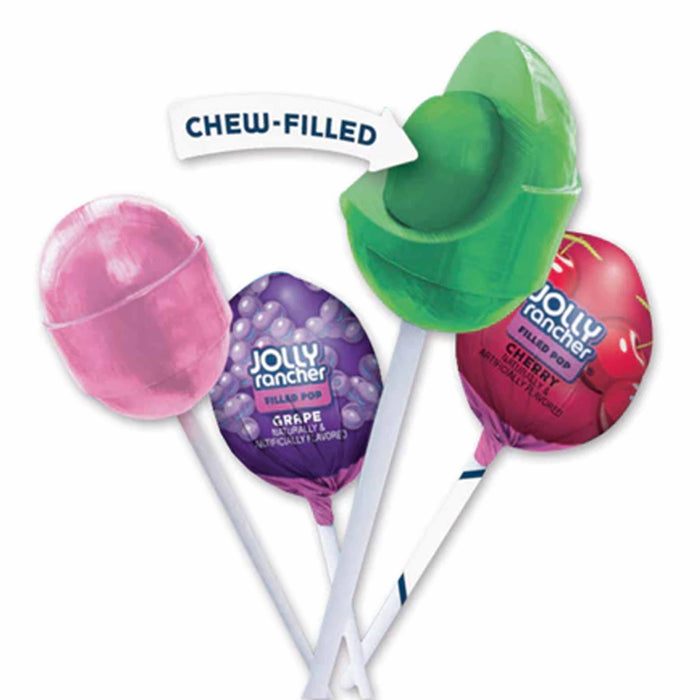 60 Pc Jolly Rancher Filled Lollipops Fruit Flavors Sucker Chew Candy Variety Bag