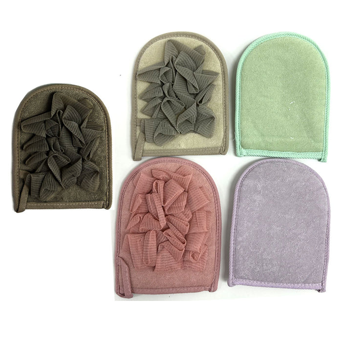 2 Pc Deep Exfoliating Gloves Remove Dead Skin Sponge Shower Mitt Loofah Scrubber