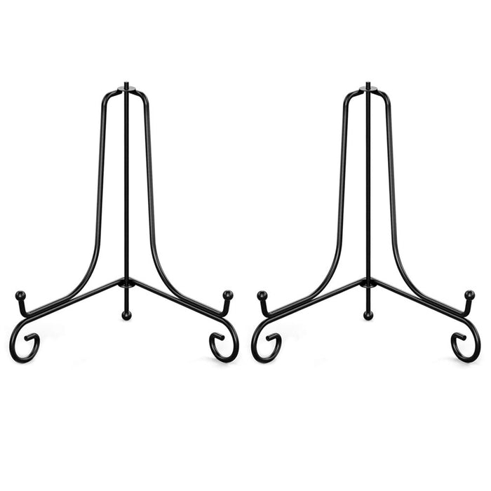 2Pk Metal Black Display Easel 6.75" Stand Book Photo Plates Picture Frame Holder