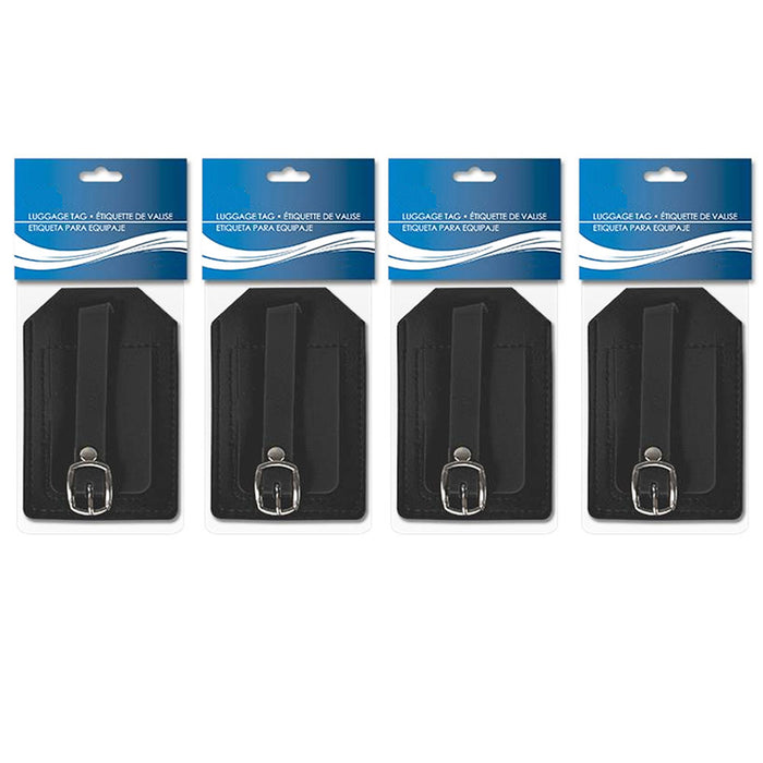 4 Pc Travel Luggage Tags Bag Suitcase Baggage Name Address ID Label Heavy Duty