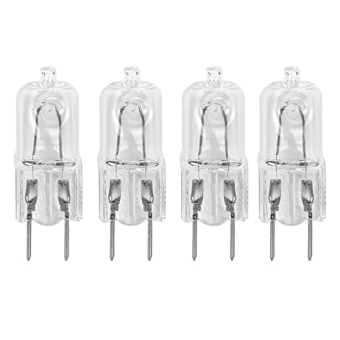 4 Pc Bi-Pin Halogen Light Bulb Replacements 25W 120V G8 Clear Capsule Base