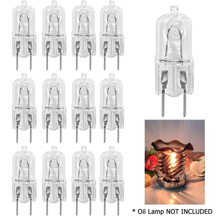 12 Pc Replace Halogen Light Bulb Bi-Pin 120V 25W JCD Electric Warmer Lamp Desk