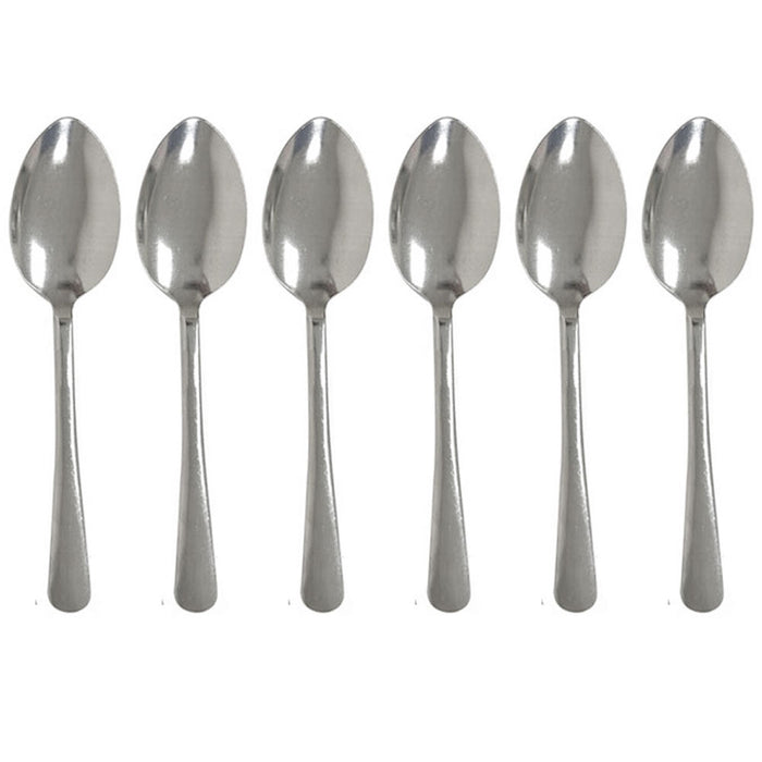 6 X Stainless Steel Dinner Dessert Spoons Silver Utensil Silverware Home Kitchen
