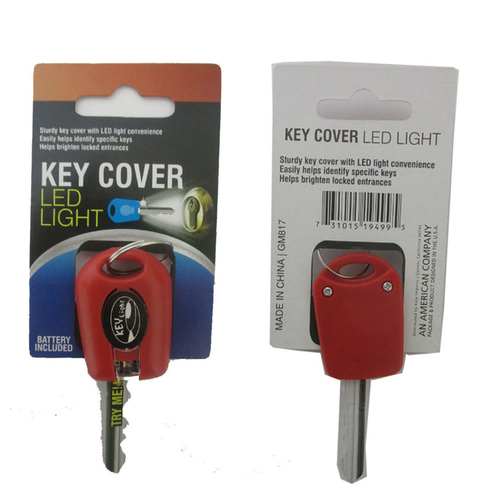 2 Key Cover LED Bright Light Keychain Torch Flashlight Keyring Case Ca ...