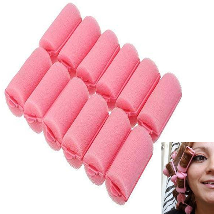 24 Hair Rollers Small Soft Foam Cushion Curlers Waves Curls Salon Styling 2.16"