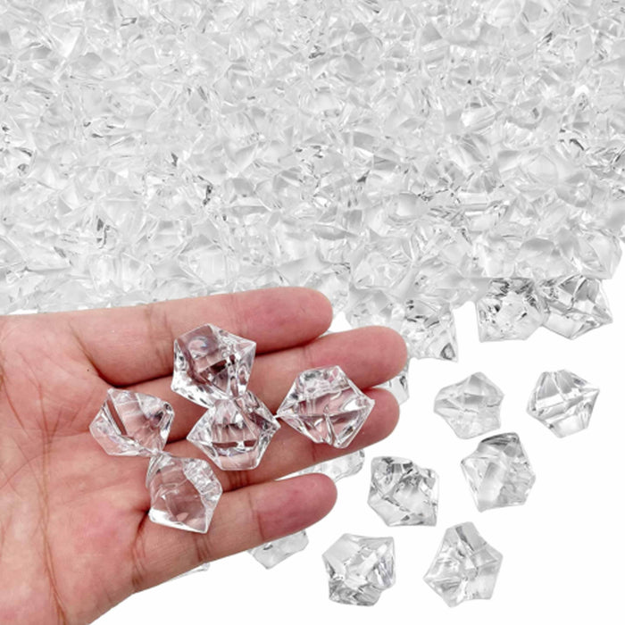 4 Bags Clear Plastic Gems Decor Rocks Crystal Vase Filler Aquarium Tank 0.8lb