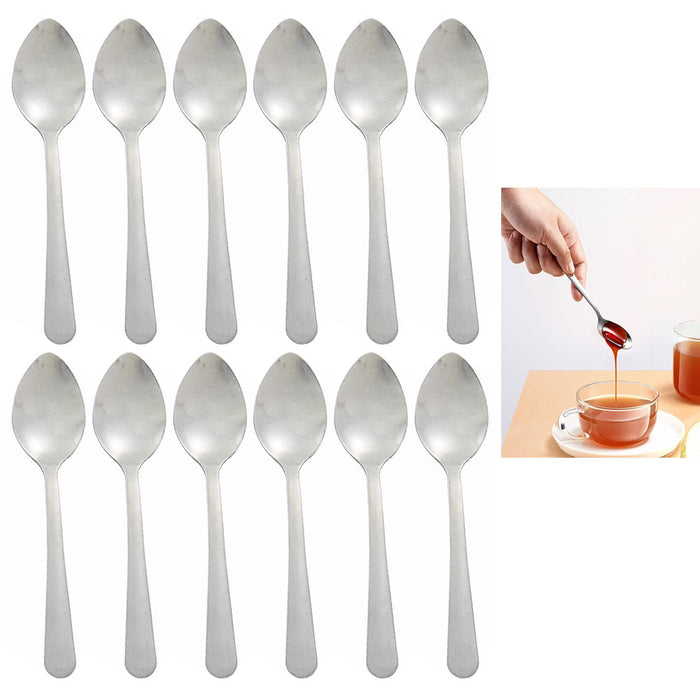 12 Stainless Steel Demitasse Spoons Coffee Espresso Tea Dessert Tasting Utensil
