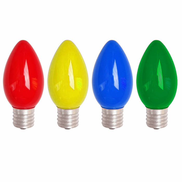 32 Night Light Bulbs Assorted Color Candelabra Lamp 5w 120V Lighting Candle Base