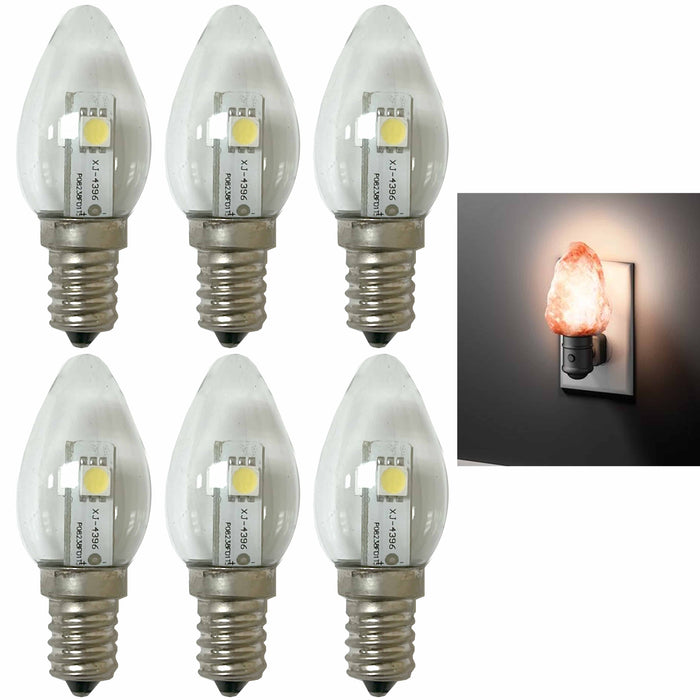6 Pc Night Light Bulbs LED Replacement Lamp Daylight Lighting 5 Watt 120v E12S