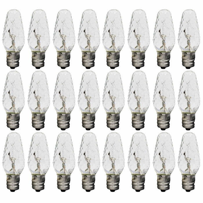 24 Replacement Night Light Bulbs Mini Crystal Incandescent Lamp 5W 120V Lighting