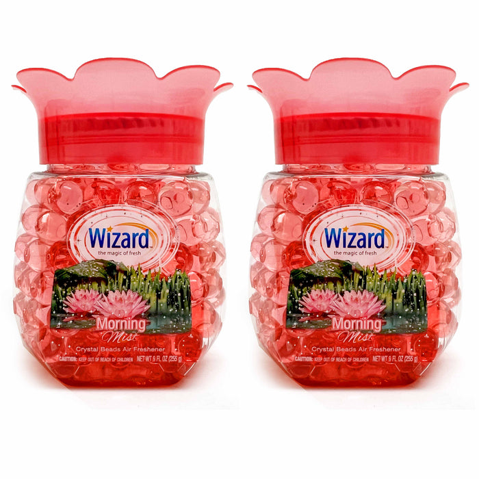 2 Wizard Morning Mist Scented Crystal Aroma Beads Air Freshener Odor Eliminator