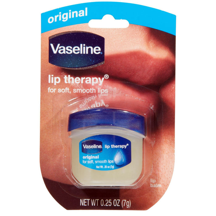 3 Vaseline Therapy Lip Balm Glowing 0.25 Oz Assorted Flavors Petroleum Mini Jars