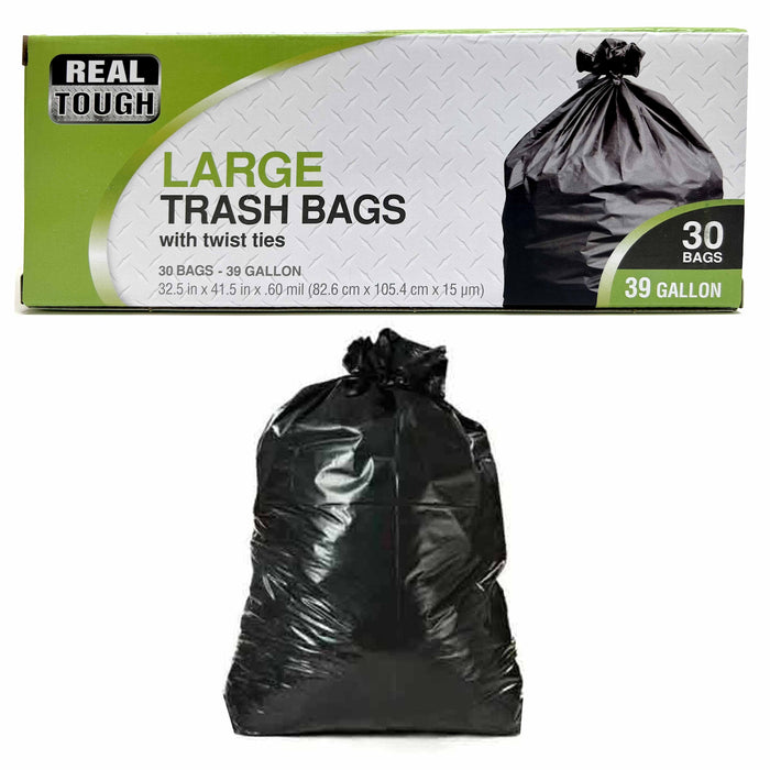 Glad Lawn & Leaf Trash Bags, 39 Gallon, Quick-Tie, 12 Ct, 1