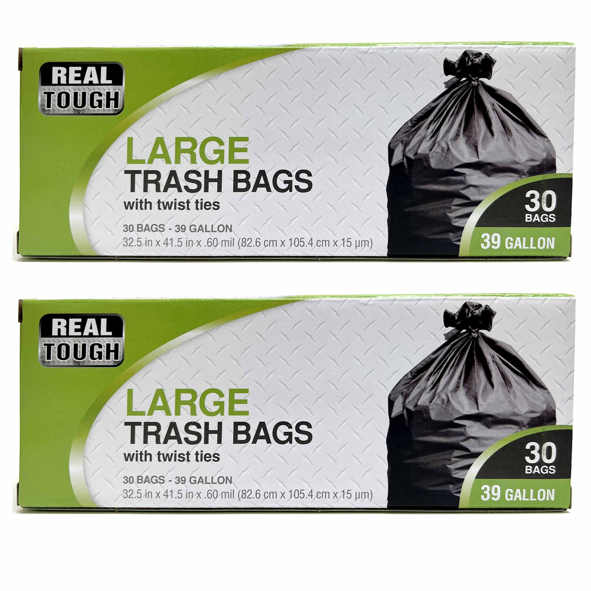 34 Pack Heavy Duty Bags Black Drum Liner Trash Outdoor Yard Leaf Bag 39 Gallon